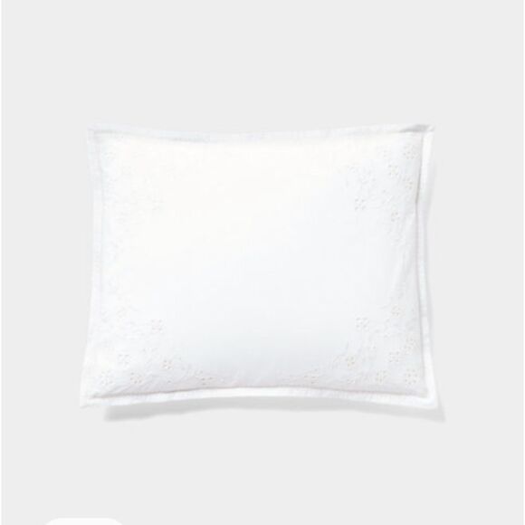 Ralph Lauren Marguerite Embroidery Throw Pillow - Picture 1 of 8
